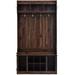 Loon Peak®,Farmhouse Style Hall Tree Wood in Brown | 71 H x 39 W x 16 D in | Wayfair C08646E7368341ACA131673CA7A040C1