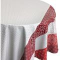 Nappe Ovale Enduite Mosaïque Rouge 170x240 cm - Rouge