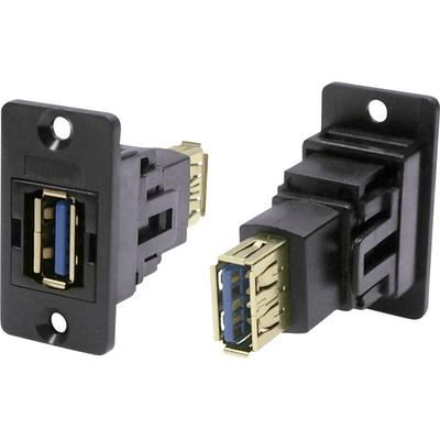 Adapter, Buchse, Einbau USB-Buchse Typ a - USB-Buchse Typ a CP30605NX Cliff Inhalt: 1 St.
