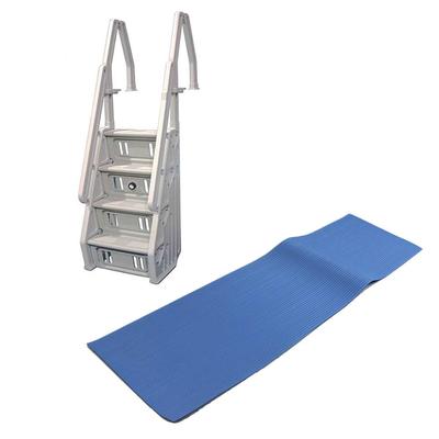 Vinyl Works In Step Above Ground Swimming Pool Ladder & Protective Ladder Mat - 32.5