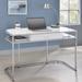 Trendy High Gloss White Home Office Desk and 4 Tier Bookcase Colection