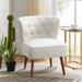 Pascutti Side Chair with Button-tufted Wingback and Solid Wood Legs by HULALA HOME