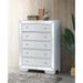 Hollywood Hills White 5 Drawer Chest of Drawers (58 in. H X 21 in. W X 32 in. L)