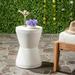 SAFAVIEH Torre Concrete Indoor/ Outdoor Accent Table (Ivory) - 12.2" x 12.2" x 17.3"