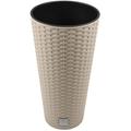 Prosperplast - Vaso da fiore di 15,5 litri con inserto 25 x 25 x 47,6 cm a colori Mocca