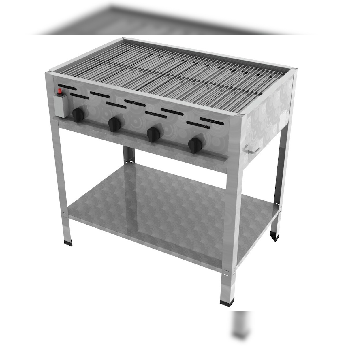 ChattenGlut Professional Gastrobräter 4-flammig Standgerät 18,0kW und Rost Image
