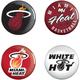Miami Heat Button Badge - 4 Pack