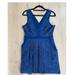 Free People Dresses | Free People Blue Floral Lace Mini Dress, Women's Size M | Color: Blue | Size: M