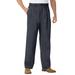 Men's Big & Tall Knockarounds® Full-Elastic Waist Pleated Pants by KingSize in Carbon (Size 5XL 40)