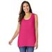 Plus Size Women's High-Low Tank by Woman Within in Raspberry Sorbet (Size 2X) Top