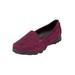 Wide Width Women's The Pax Flat by Comfortview in Dark Berry (Size 7 1/2 W)