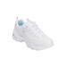 Plus Size Women's The D'Lites Life Saver Sneaker by Skechers in White Medium (Size 9 1/2 M)