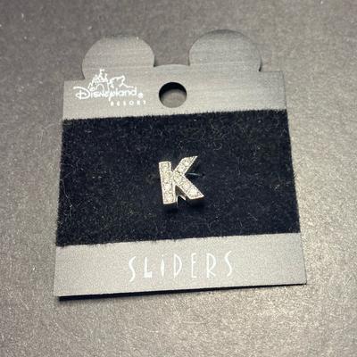 Disney Jewelry | Disneyland Letter K Slider Charm In Silver Tones Nwt | Color: Silver | Size: Os