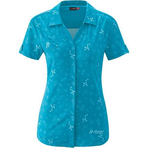 MAIER SPORTS Damen Bluse Lleyn, Größe 38 in Blau