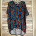 Lularoe Tops | Lularoe Irma Oversized Tunic Top Teal Blue Orange Floral Sunflower Paisley M | Color: Blue/Orange | Size: M