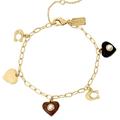 Coach Jewelry | Coach Multi-Heart Charm Bracelet | Color: Gold | Size: Length Approx 7”. + 2”Extender