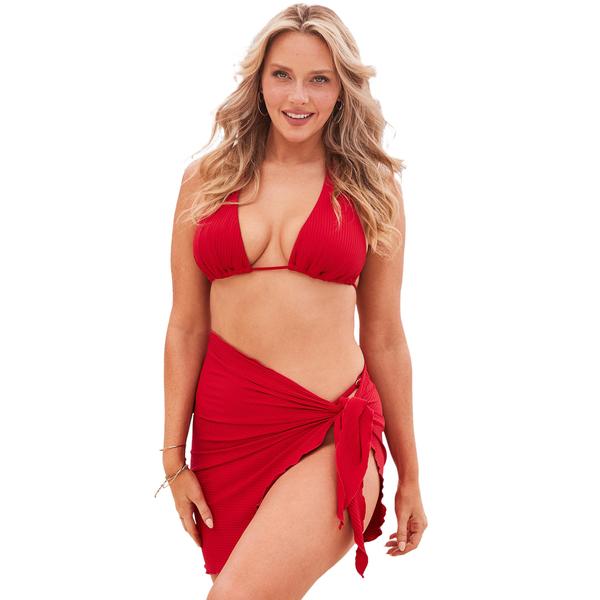 plus-size-womens-the-christina-ribbed-sarong-by-swimsuits-for-all-in-fire-red--size-s-m-/