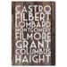 Art Remedy San Frans Big Names Wood - Textual Art Print on Canvas in Brown/White | 54 H x 36 W x 2 D in | Wayfair 17066_20x30_CANV_XHD