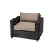 Venice 4 Piece Outdoor Wicker Patio Furniture Set 04a in Black - TK Classics Venice-04A-Black