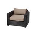 Venice 6 Piece Outdoor Wicker Patio Furniture Set 06g in Black - TK Classics Venice-06G-Black