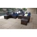 kathy ireland Homes & Gardens River Brook 12 Piece Outdoor Wicker Patio Furniture Set 12h in Midnight - TK Classics River-12H-Navy