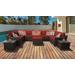 kathy ireland Homes & Gardens River Brook 12 Piece Outdoor Wicker Patio Furniture Set 12g in Cinnamon - TK Classics River-12G-Terracotta