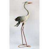 Bayou Breeze Montolio Heron Garden Statue Metal in Black/White | 15.4 H x 14 W x 6.5 D in | Wayfair 29EFB449B47E44148C04FC00A83CA43A