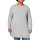 Vero Moda Curve Damen VMBRILLIANT LS O-Neck Long BLOU GA Curve Sweatshirt, Light Grey Melange, L-48/50