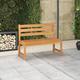 vidaXL Gartenbank 114 cm Massivholz Teak