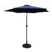 9 Feet Pole Solar LED Umbrella with Carry Bag Navy Blue