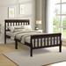 Contemporary Style Wood Platform Bed Twin Bed Frame Panel Bed Mattress Foundation Sleigh Bed with Headboard/Footboard