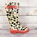 Kate Spade Shoes | Kate Spade Womens Yellow Black Animal Print Mid Calf Rain Boots Size Us 6 | Color: Black/Yellow | Size: 6