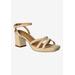 Women's Klarson Sandal by J. Renee in Gold (Size 9 1/2 M)