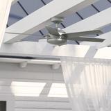 Hunter Fan 52" Jetty 6 - Blade Outdoor Ceiling Fan w/ Wall Control in Gray/White | 4.55 H x 9.84 W x 9.84 D in | Wayfair 51202