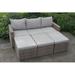 Birch Lane™ Genesis 5 Piece Sectional Seating Group w/ Cushions Synthetic Wicker/Wood/All - Weather Wicker/Natural Hardwoods/Teak/Wicker/Rattan | Outdoor Furniture | Wayfair