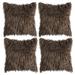 Everly Quinn Faux Fur Throw Cushion Covers Square Faux Fur in Brown | 16 H x 16 W x 5 D in | Wayfair 6B5DCE09A50E4B778851639EF9FBCC49