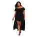 Torrid Dresses | New Torrid Black Challis Cold Shoulder Walk Through Romper 6 6x | Color: Black | Size: 6x