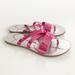 Jessica Simpson Shoes | Jessica Simpson Nora Iii Sandal Flip Flops Strappy Metallic Pink Sz 3m Worn Once | Color: Pink | Size: 3g