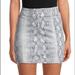 Free People Skirts | Free People Modern Femme Novelty Skirt Snake Size 0 | Color: Gray/White | Size: 0