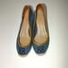 Coach Shoes | Coach Woman's Canvas Pull-On Espadrilles Blue Size 7 Pre-Owned | Color: Blue/Tan | Size: 7