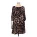 Lily Casual Dress: Brown Batik Dresses - Women's Size Small