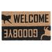 iH casadécor 18in. x 30in. Non-Slip Indoor Outdoor Door Mat Coir, Rubber in Black/Brown | 30 H x 18 W x 1 D in | Wayfair J-021-WY