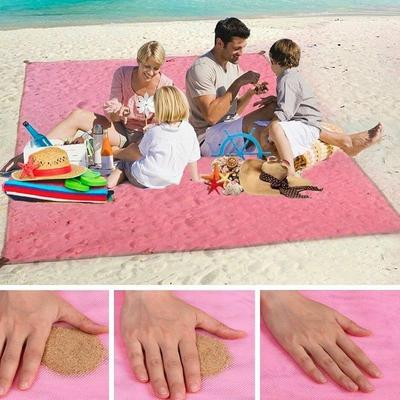 Sand free mat : Strandtuch Anti-Sand Handtuch mit Haken - 150 x 200 cm Rosa