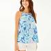 Lilly Pulitzer Tops | Lilly Pulitzer Margot Top Blue Haven Pop Up Into The Deep | Color: Blue/Pink | Size: Xs