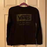 Vans Shirts & Tops | Boys Vans Long Sleeve T-Shirt Excellent Condition Size Large. K103 | Color: Black/Green | Size: Lb