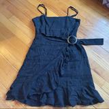 American Eagle Outfitters Dresses | American Eagle Navy Blue Tie Front Ring Sleeveless Mini Dress | Color: Blue | Size: S