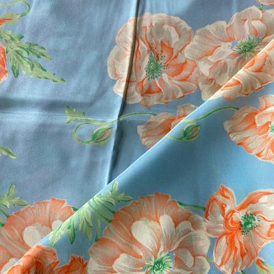 Polo By Ralph Lauren Accessories | Authentic Polo Ralph Lauren Floral Scarf | Color: Blue/Orange | Size: 36"X37"