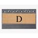 A1HC First Impression Rubber and Coir Rosewood 24" X 36", Heavy Duty Outdoor Monogrammed Doormat
