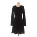 Gap Casual Dress - A-Line: Black Solid Dresses - Women's Size Small