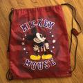 Disney Accessories | Mickey Mouse Distressed Drawstring Backpack | Color: Blue/Red | Size: Osg